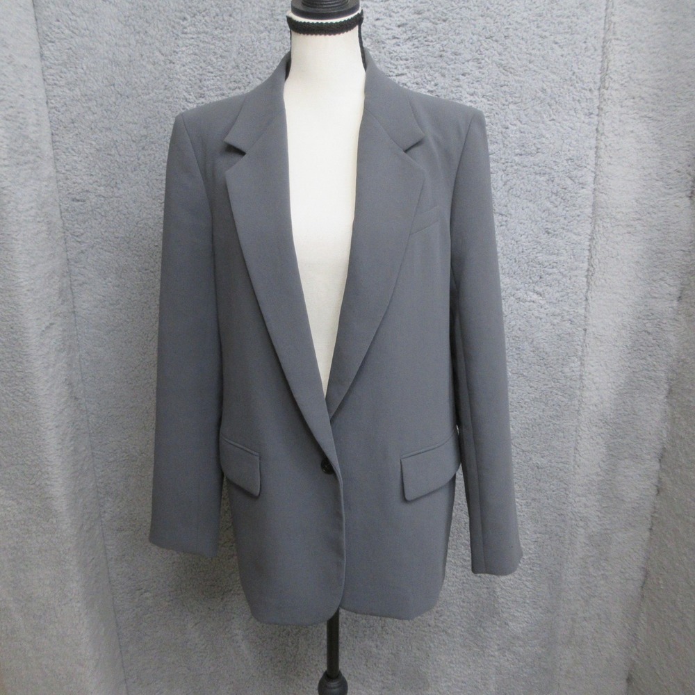 Aritzia Wilfred Generation Blazer Women 4 Coal Grey Crepette Classic Quiet Lux